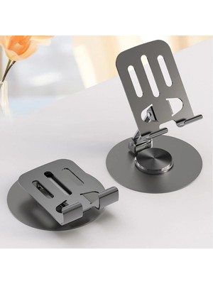 Eco Lounge Dönebilir ve Katlanabilir Masaüstü Metal Telefon Tutucu