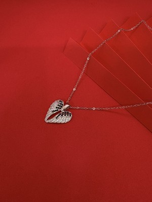 Taşlı Melek Kanadı Kolye