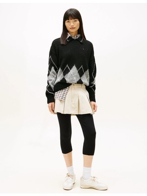 Tommy Hilfiger Tjw Mini Pileli Kadın Bej Etek DW0DW22065ABY