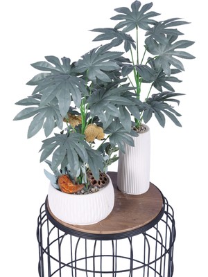 Yapay Çiçek Sitesi Beton Saksıda Yapay Bitkili Tanzimler Model 24