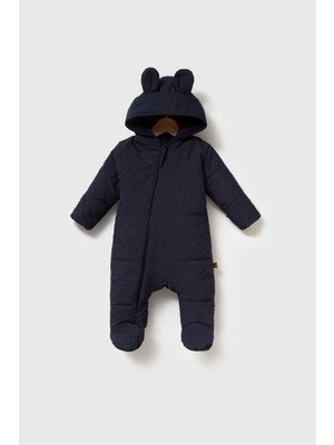 Kuarks Bebek Kışlık Su Iticili Astronot Tulum, Dolgulu, Polar Astarlı Kendinden Eldivenli 0-9 Ay