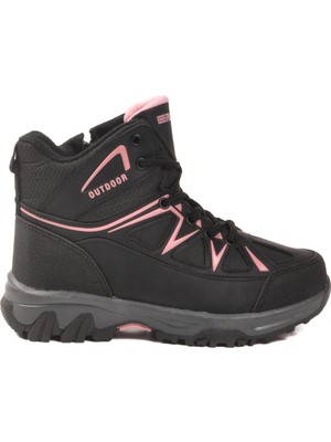Ayakmod Siyah-Pembe Çocuk Outdoor Bot 2301 F