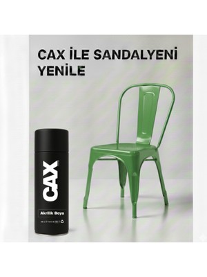 CAXCOLORS Cax Colors Metal Ahşap Plastik Sandalye Sprey Boya 400ML - Çizilmelere Dayanıklı Hızlı Kuru Boya