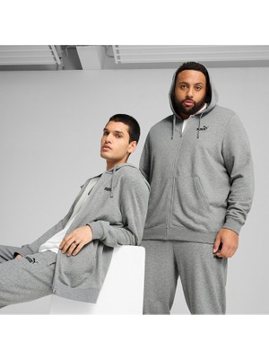 Puma Essentials Erkek Gri Kapüşonlu Ceket