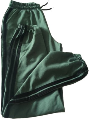 Patara Yanları 3 Şeritli Paça Lastikli Bayan Eşofman Alt