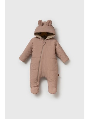 Kuarks Bebek Kışlık Su Iticili Astronot Tulum, Dolgulu, Polar Astarlı Kendinden Eldivenli 0-9 Ay