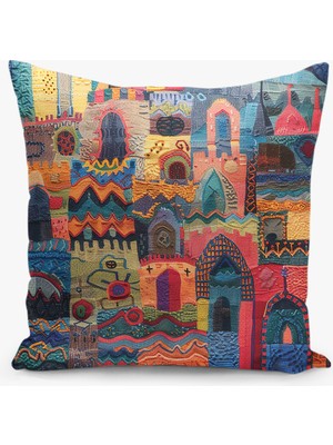 Filamente Ramazan Desenli Çift Taraflı Dijital Baskılı Kırlent Kılıfı - Ramadan