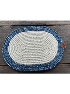 Home İnn Premium Serisi - 40X28 cm Tasarım Supla - El Örmesi Lüks Amerikan Servis