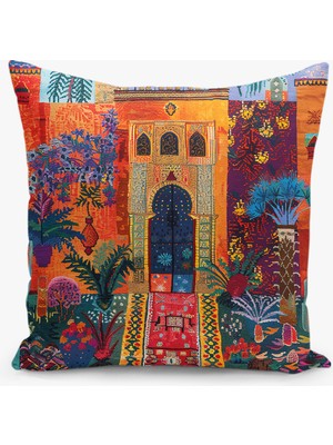 Filamente Ramazan Desenli Çift Taraflı Dijital Baskılı Kırlent Kılıfı - Ramadan