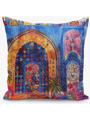 Filamente Ramazan Desenli Çift Taraflı Dijital Baskılı Kırlent Kılıfı - Ramadan