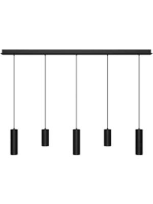 Normadia Modern 120 cm LED Avize, Beşli Üsütü, Gün Işığı Ampullü, Şık ve Zarif Tasarım