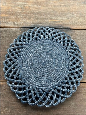 Home İnn Vento Serisi - Sarmal Örgü Jüt Supla - Modern Rustik Masa Dekorasyonu