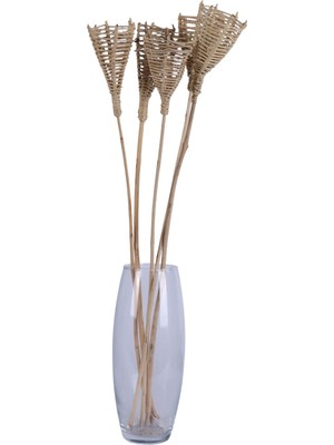 Yapay Çiçek Sitesi Kuru Çiçek Rattan Koni 60 cm 5li