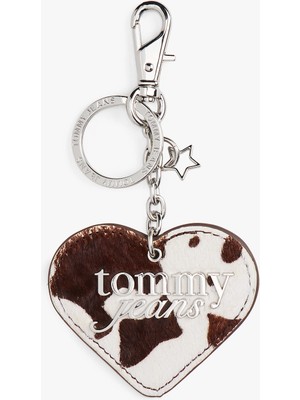 Tommy Hilfiger Tjw Inek Desenli Kalp Charm Kadın Beyaz Anahtarlık AW0AW182710K6