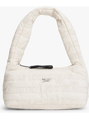 Tommy Hilfiger Tjw Urban Tamamı Baskılı Omuz Kadın Beyaz Omuz Çantası AW0AW17880YBI