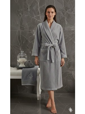 Zena Antrasit Havlulu Bornoz