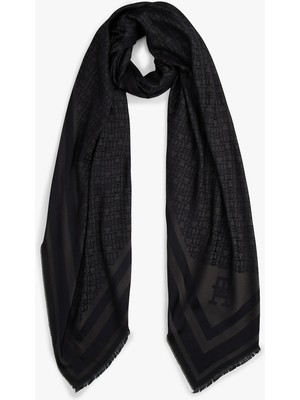 Tommy Hilfiger Th Monogram Kadın Siyah Şal AW0AW18273BDS