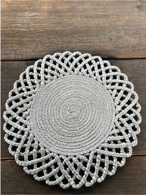 Home İnn Vento Serisi - Sarmal Örgü Jüt Supla - Modern Rustik Masa Dekorasyonu