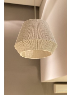 Normadia Şık Rattan Bambu Hasır Makrome Sarkıt Avize 35 Cm, Doğal Dekorasyon Aksesuarı