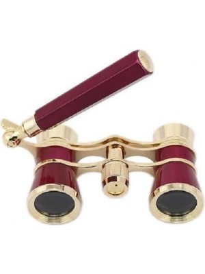 Pazarcan Nefis Işlemeli, Tiyatro / Opera Dürbünü 3X25 Prinç Metal Kaplamalı Kahverengi