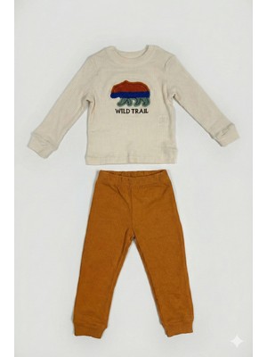 tinytrends Erkek Bebek&çocuk Wild Trail Kutup Ayısı Nakışlı 2'li Takım