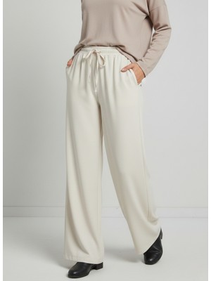 Foremia Cepli Ip Detay Pantolon-Ekru