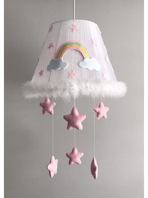 Normadia Rüya Gibi Bebek Odası Avizesi, Gökkuşağı ve Yıldız Detayları