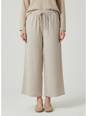 Foremia Cepli Ip Detay Pantolon-Ekru