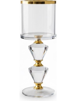 sembol Lorena Gold Krıstal Mumluk 7X7X19 cm