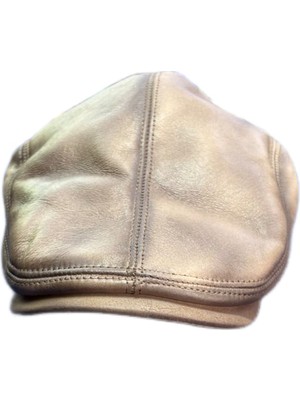 Gerçek Deri Kasket Model Şapka - Gerçek Deri Şapka