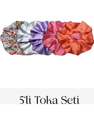 Feu De Elu Chou Set 1 5'li Saten Toka Seti