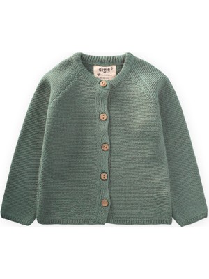 Cigit Links Triko Hırka 1-8 Yaş Haki Yeşil