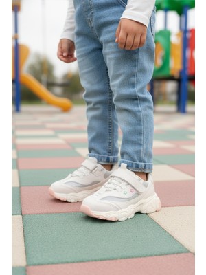 Cool Bella Kısa F Beyaz Cırtlı Kız Çocuk Spor Ayakkabı