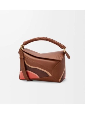 Loewe Puzzle Örgülü Saplı Panelli Alışveriş Çantası , Loewe Puzzle Small Kadın Deri Çanta