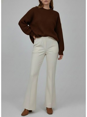 Foremia Ispanyol Paça Atlas  Pantolon-Krem