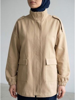 Foremia Apoletli Cep Kapaklı Ceket-Karamel