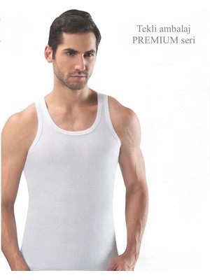 ByDon Erkek Pamuklu Atlet Premıum Tekli Ambalaj Penye