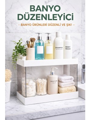 Banyo – Mutfak – Kozmetik Düzenleme Rafı | Çok Amaçlı Organizer