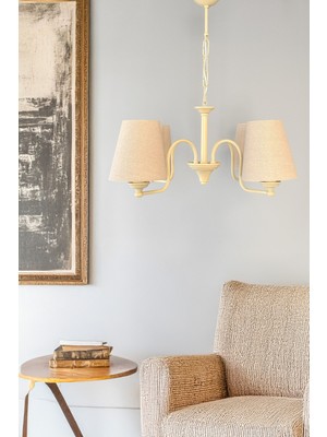 Normadia Şık 4 Kollu Krem Sarkıt Avize, Modern ve Zarif Aydınlatma Seçeneği