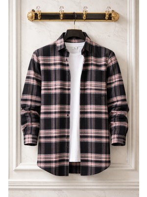 Varetta Erkek Siyah Oduncu Gömlek Klasik Kesim Kalın Kışlık