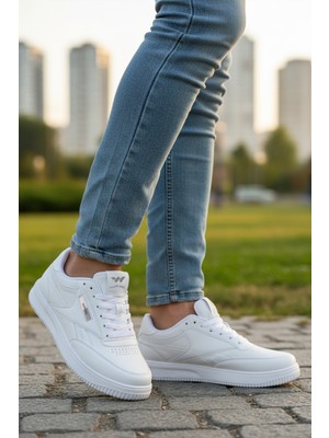 Walkway Marlow M Beyaz-Beyaz Hafif Esnek Erkek Spor Ayakkabı