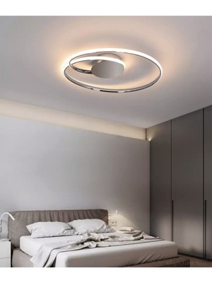 Normadia Modern Krom Beyaz LED Avize, Şık ve Şık Aydınlatma Seçeneği