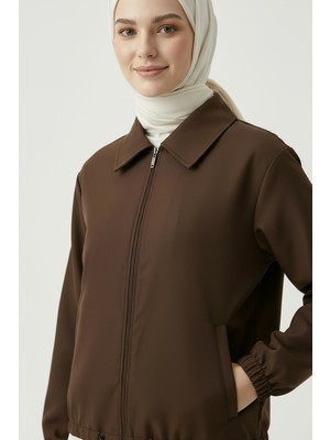 Foremia Flota Cep Fermuar Detay Trençkot-Kahve