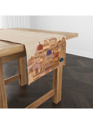 Filamente Ramazan Runner / Ramadan Desen / Leke Tutmaz - Yıkanabilir Mikropetek Kumaş 140X40