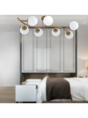 Normadia Şık 7'li Eskitme Modern Plafonyer, Genç ve Yatak Odası Için Işıklandırma