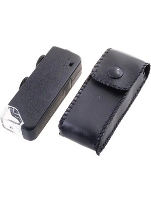 Pazarcan Mini 60X 100X Zoom Lens Odak Takı LED Cep Mikroskop Büyüteç