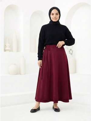 Foremia Ön Kapak Detay Scuba Etek-Bordo