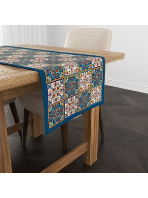 Filamente Ramazan Runner / Ramadan Desen / Leke Tutmaz - Yıkanabilir Mikropetek Kumaş 140X40