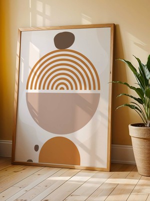 Fuart.Co Toprak Gökkuşağı ve Güneş Bohem Serisi Duvar Posteri Dijital Baskı (Çerçevesiz)