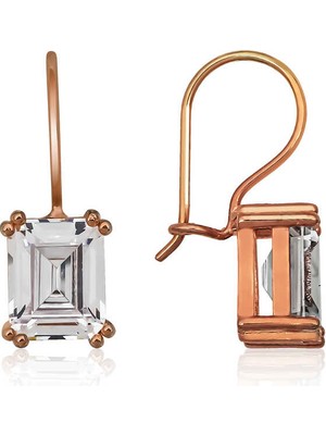 Aya Diamond Gümüş Sallantılı Baget Taşlı Bayan Küpe